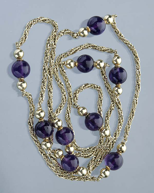 Amethyst-Goldcollier.