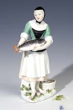 Barock-Fischverkäuferin.