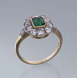 Diamant-Smaragd-Ring.