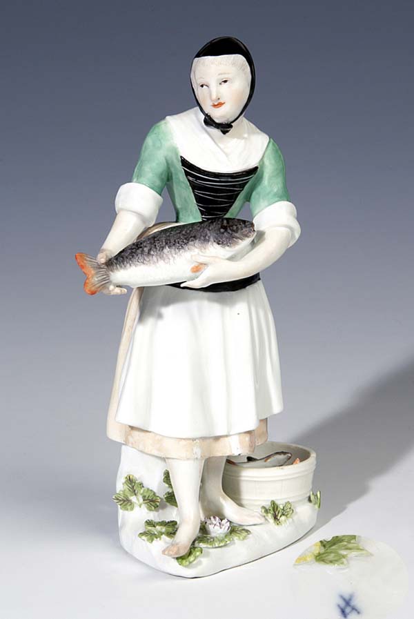 Barock-Fischverkäuferin.