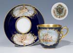 Kobalt-Tasse, Untertasse.