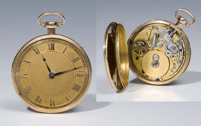 Große goldene Taschenuhr mit Schlagwerk