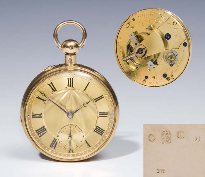 Goldene Taschenuhr mit Schlagwerk.