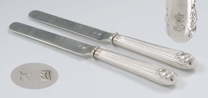 Paar Biedermeier-Messer.