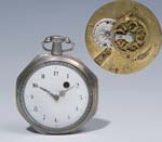 Silber-Spindel-Taschenuhr.