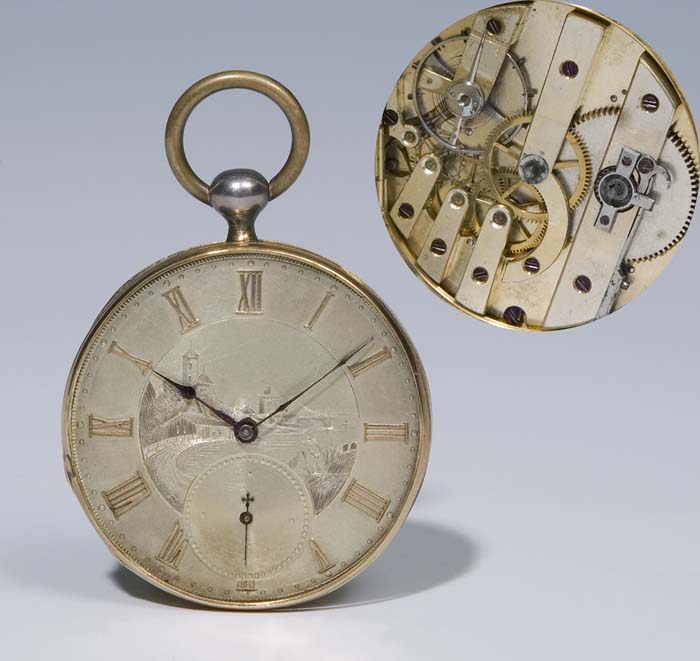 Gold-Schlüssel-Taschenuhr.