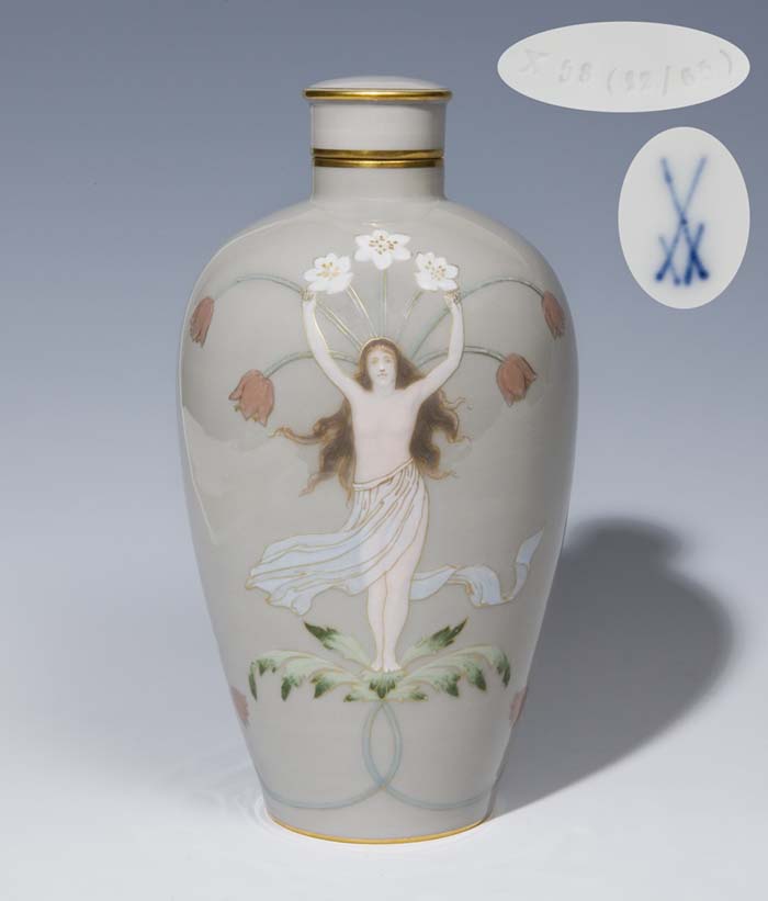 Jugendstil-pâte-sur-pâte-Vase.