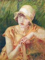 Art Déco-Portärtist um 1930.