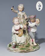 Barock-Kinder-Figurengruppe.