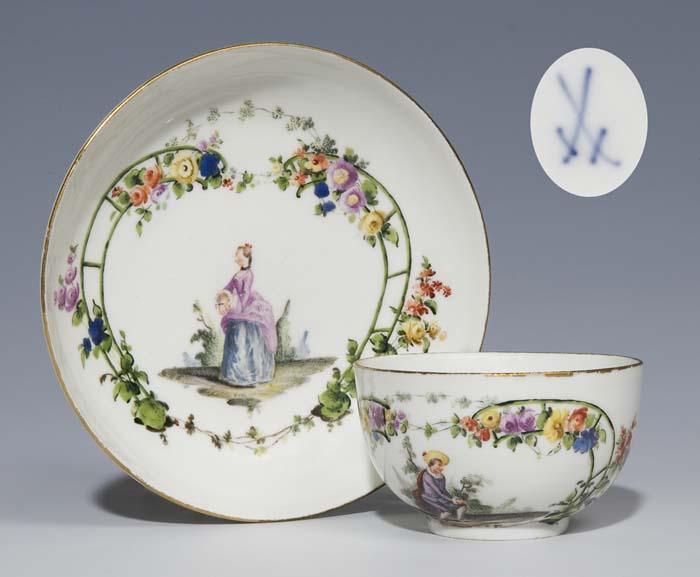 Barock-Tasse, Untertasse.