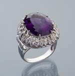 Großer Amethyst-Brillant-Ring.