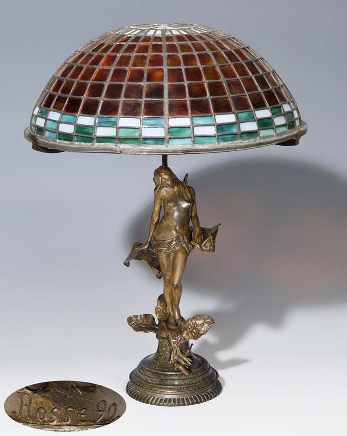 Jugendstil-Tischlampe.