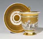 Goldfond-Tasse, Untertasse.