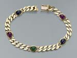 Saphir-Smaragd-Rubin-Armband.