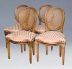 4er Satz Louis XVI-Stühle.