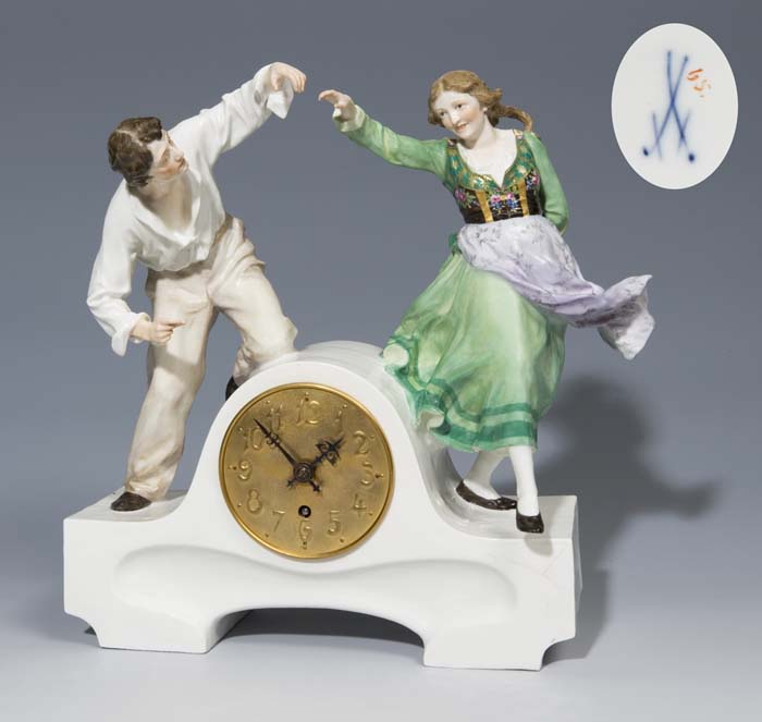 Jugendstil-Figurenuhr.