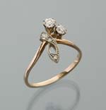 Jugendstil-Brillant-Ring.
