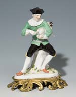 Barock-Harlekin mit Bronze-Montierung.