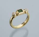 Smaragd-Brillant-Ring.