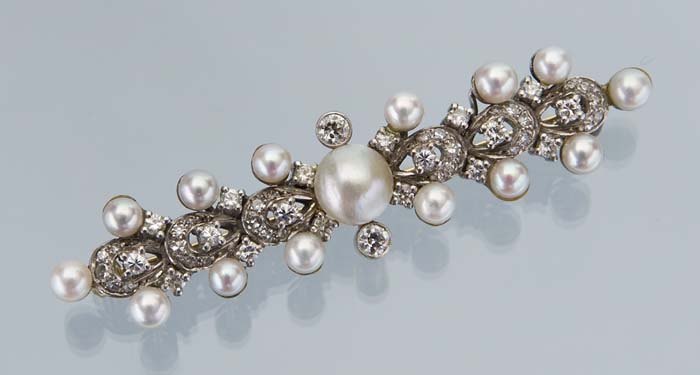 Perlen-Brillant-Brosche.