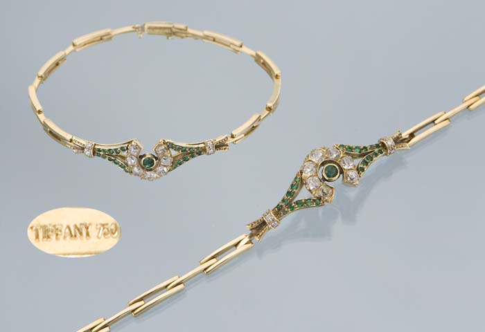 Diamant-Smaragd-Armband.