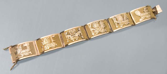 Gold-Armband nach antikem Vorbild.