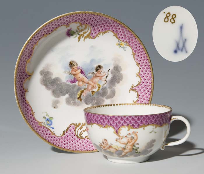 Barock-Tasse, Untertasse.